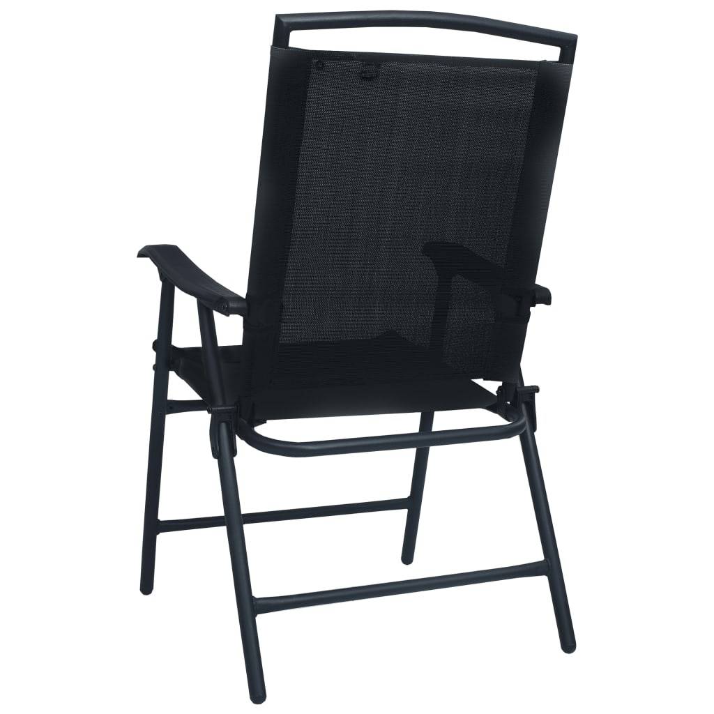Helloshop26 - Ensemble de bistro jardin meuble extérieur terrasse 3 pièces noir acier - Imagen 9
