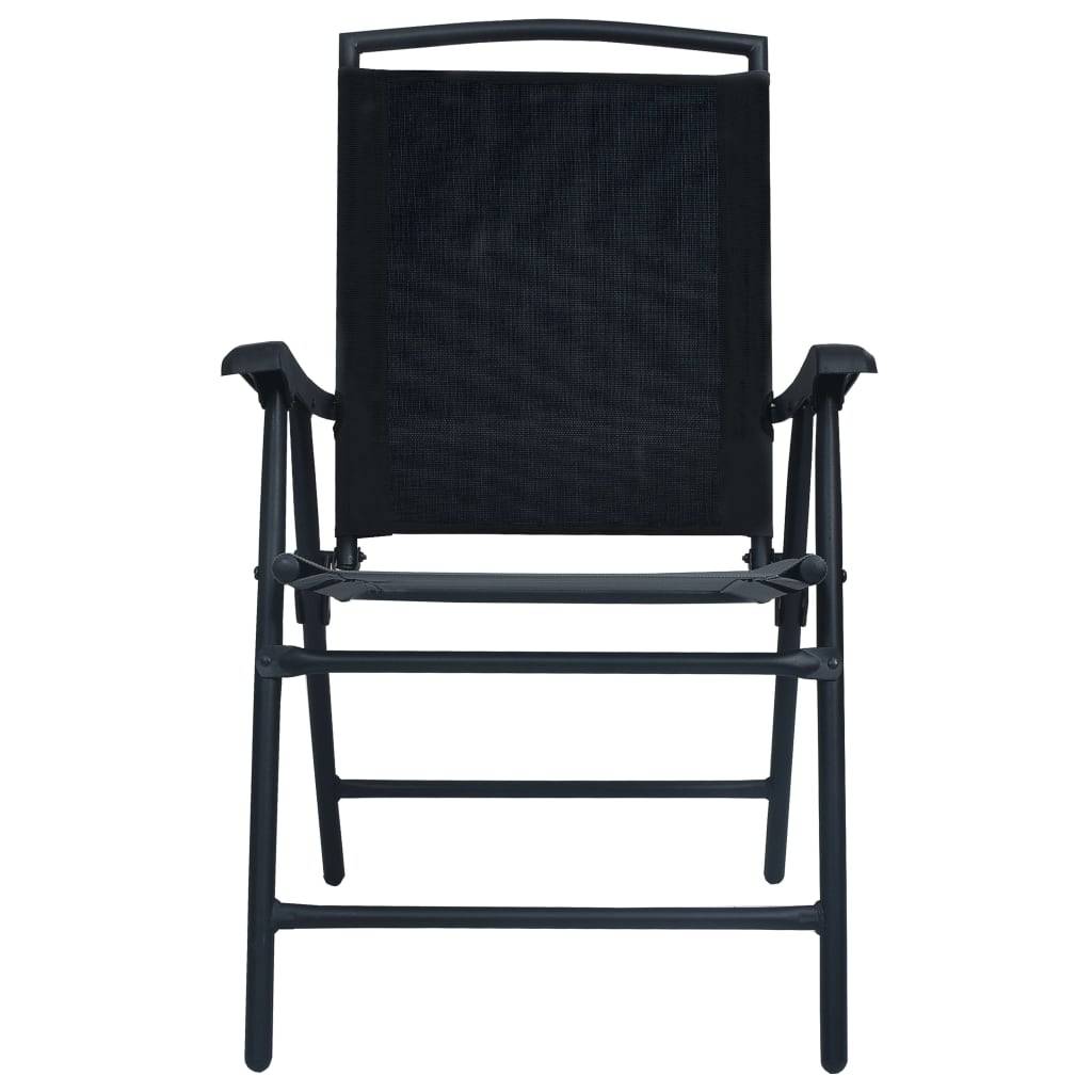 Helloshop26 - Ensemble de bistro jardin meuble extérieur terrasse 3 pièces noir acier - Imagen 7