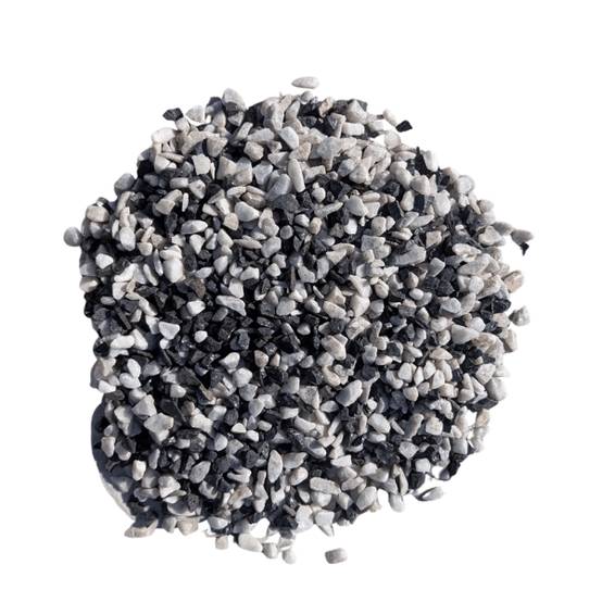 Gravillons Concassés Marbre Panda 8/12 - Sac de 25 KG PACK 15 sacs +/- 25 KG = 375 KG - Image 1