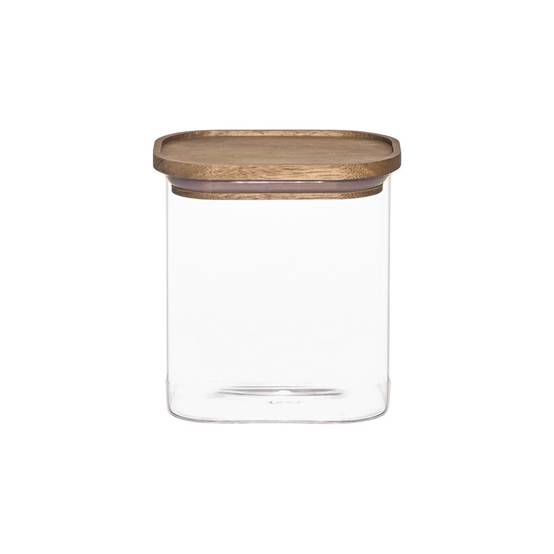 The Home Deco Factory - Bocal de Conservation "Heritage" 90cl Transparent & Marron - Image 2