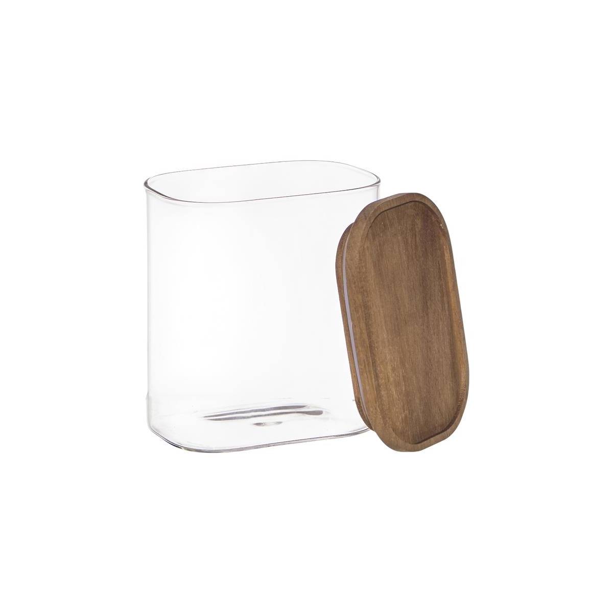 The Home Deco Factory - Bocal de Conservation "Heritage" 90cl Transparent & Marron - Image 3