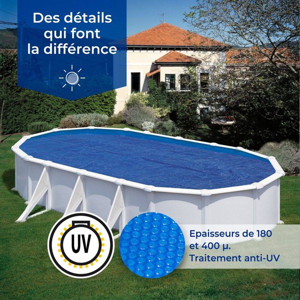 Gre Pools - Bâche à Bulles 180 µ 6x 3 m - maintient la température Gre Pools - Imagen 7