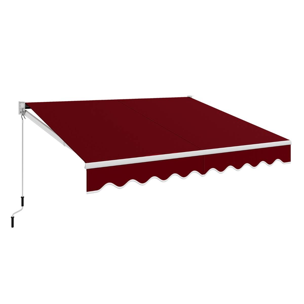 Maison Chic - Store Banne Auvent Rétractable Manuel 295x250CM Angle Ajustable 40°-100° sans Perçage pour Balcon/Jardin Rouge - Image 1