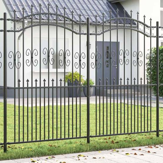 Clôture de jardin - Panneau de clôture - Palissade Gris 215 cm Acier peint par poudre g571 - Image 2