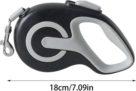 Laisse rétractable pour chien - 4,9 m nylon résistant - Poignée ergonomique antidérapante - noir - Living123 - Image 6