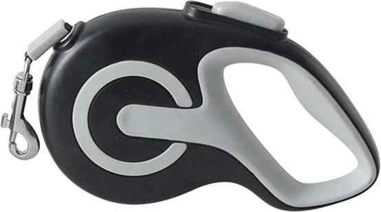 Laisse rétractable pour chien - 4,9 m nylon résistant - Poignée ergonomique antidérapante - noir - Living123 - Image 1