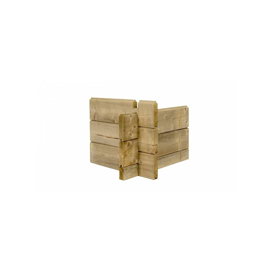 Altanka - Abri de jardin en bois - 9m2 - 3x3m - Traité - Ep. 28mm - Couleur: vert - DOM356 - ALTANKA - Image 6