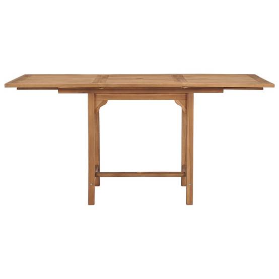 Table de Jardin Extensible en Teck Massif de 110 à 160 cm, 4-6 Personnes, avec Trou Parasol – ComfortXL Outdoor Living - Image 5