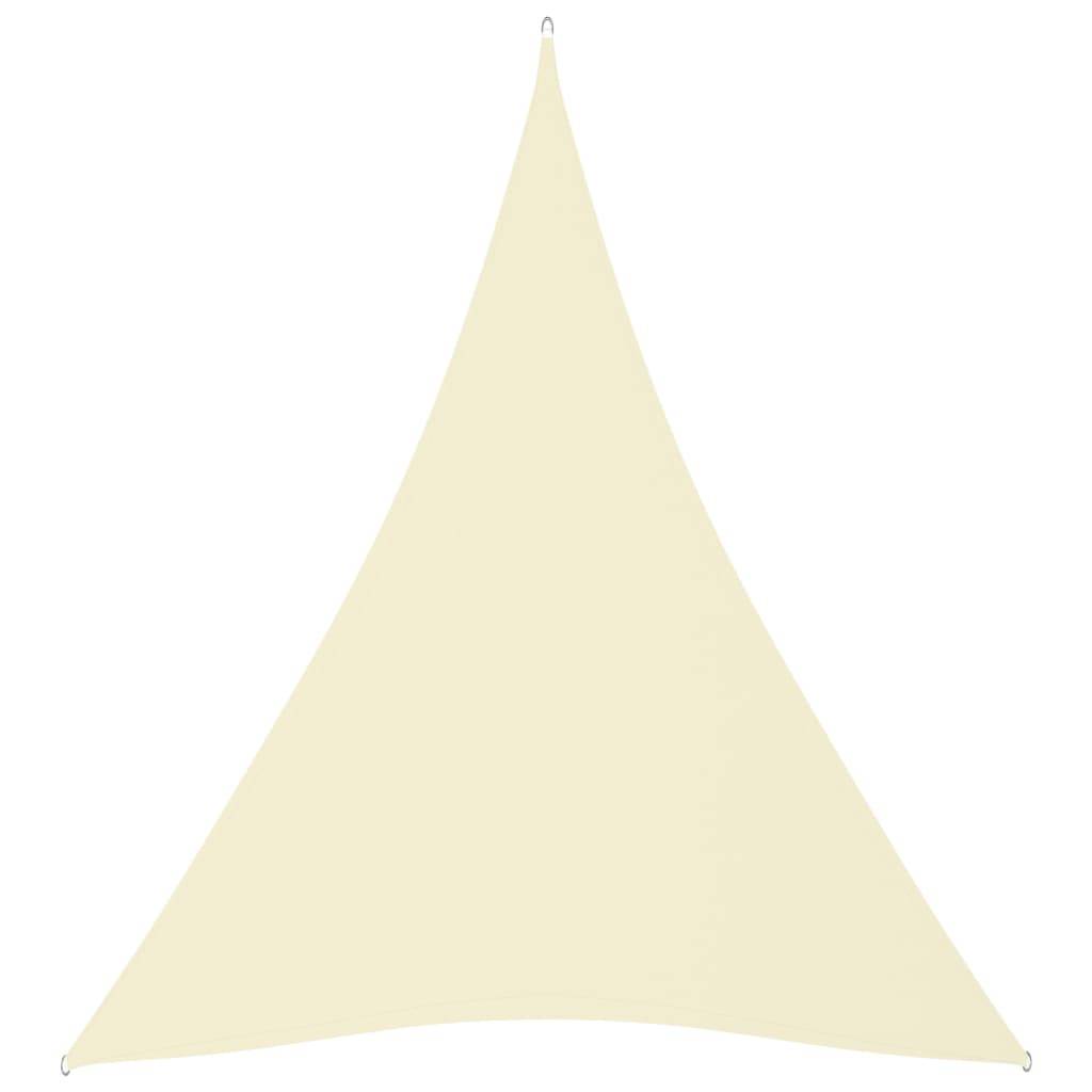Helloshop26 - Voile toile d'ombrage parasol tissu oxford triangulaire 3 x 4 x 4 m crème - Imagen 1