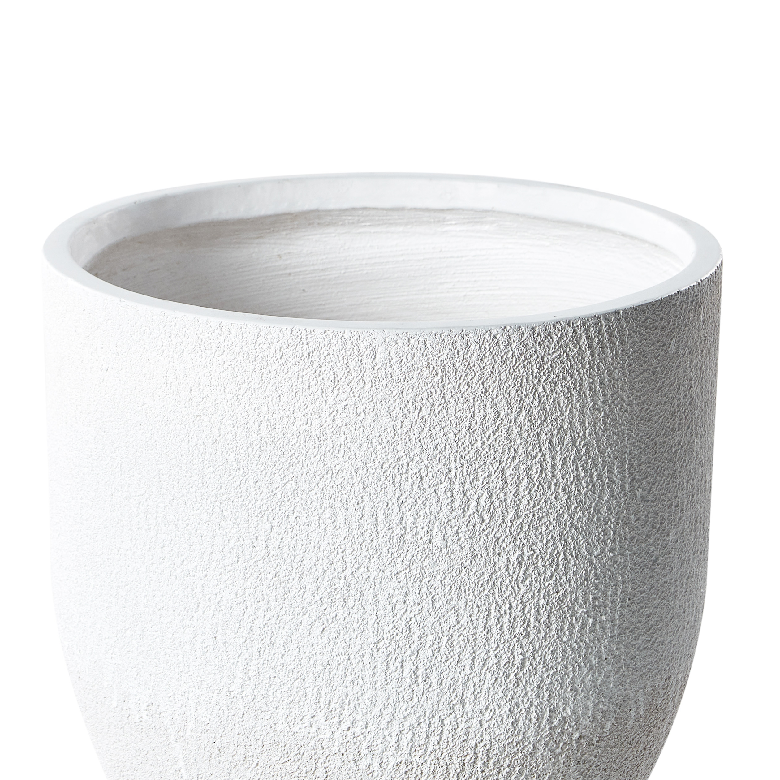 Beliani - Cache-pot d'extérieur Fibre d'argile Blanc KANNIA - 46x46x46- Beliani - Image 4