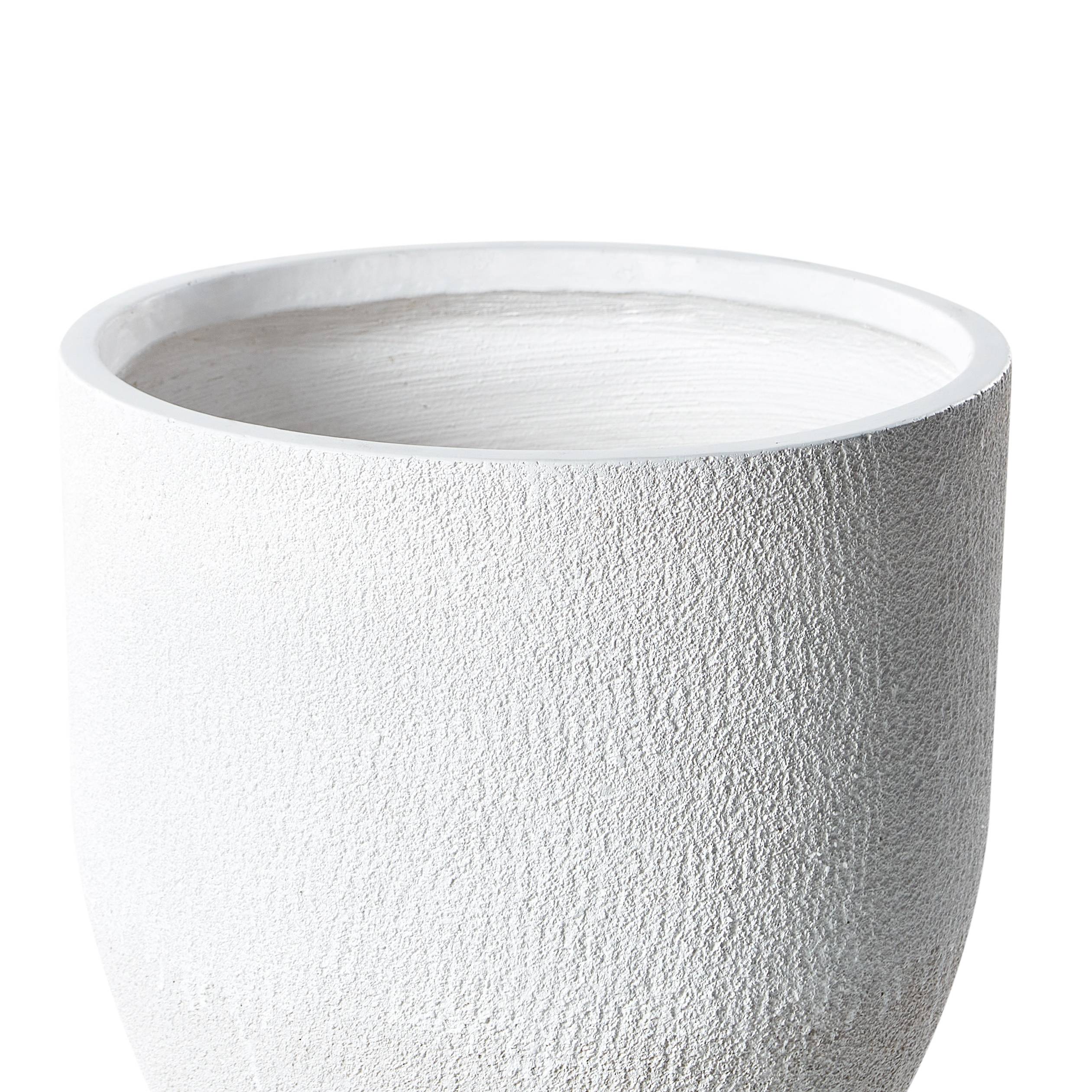 Beliani - Cache-pot d'extérieur Fibre d'argile Blanc KANNIA - 46x46x46- Beliani - Image 5