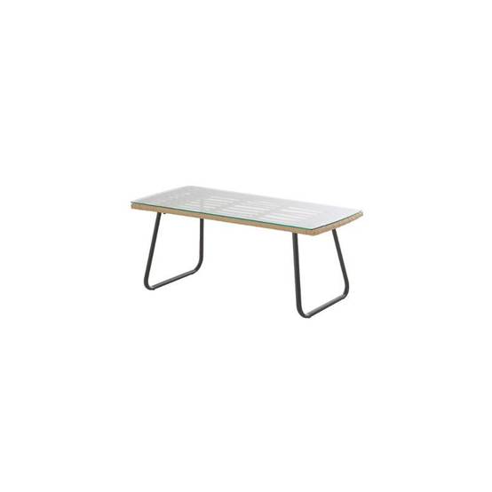 Hesperide - Salon de jardin "Lambada" sésame avec table basse rectangulaire 4 places en acier traité époxy Hespéride - Image 7