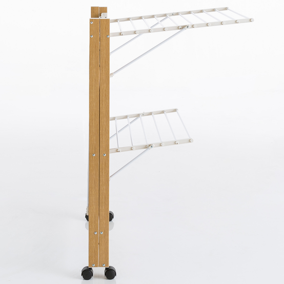 Séchoir à linge pliable DELUXE capacité 27M blanc et effet bois - Image 7