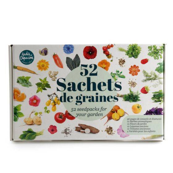 Radis et Capucine - Radis et Capucine - Coffret 52 sachets de graines - Image 1