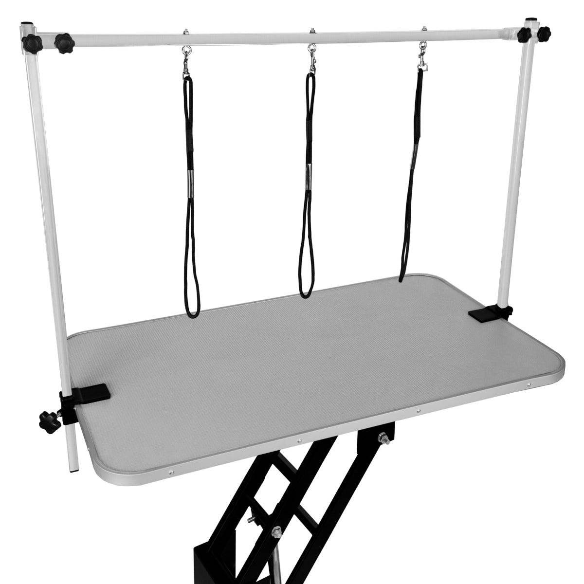 Monstershop - Table Noire de Toilettage Hydraulique avec Plateau Gris - Monstershop - Imagen 4