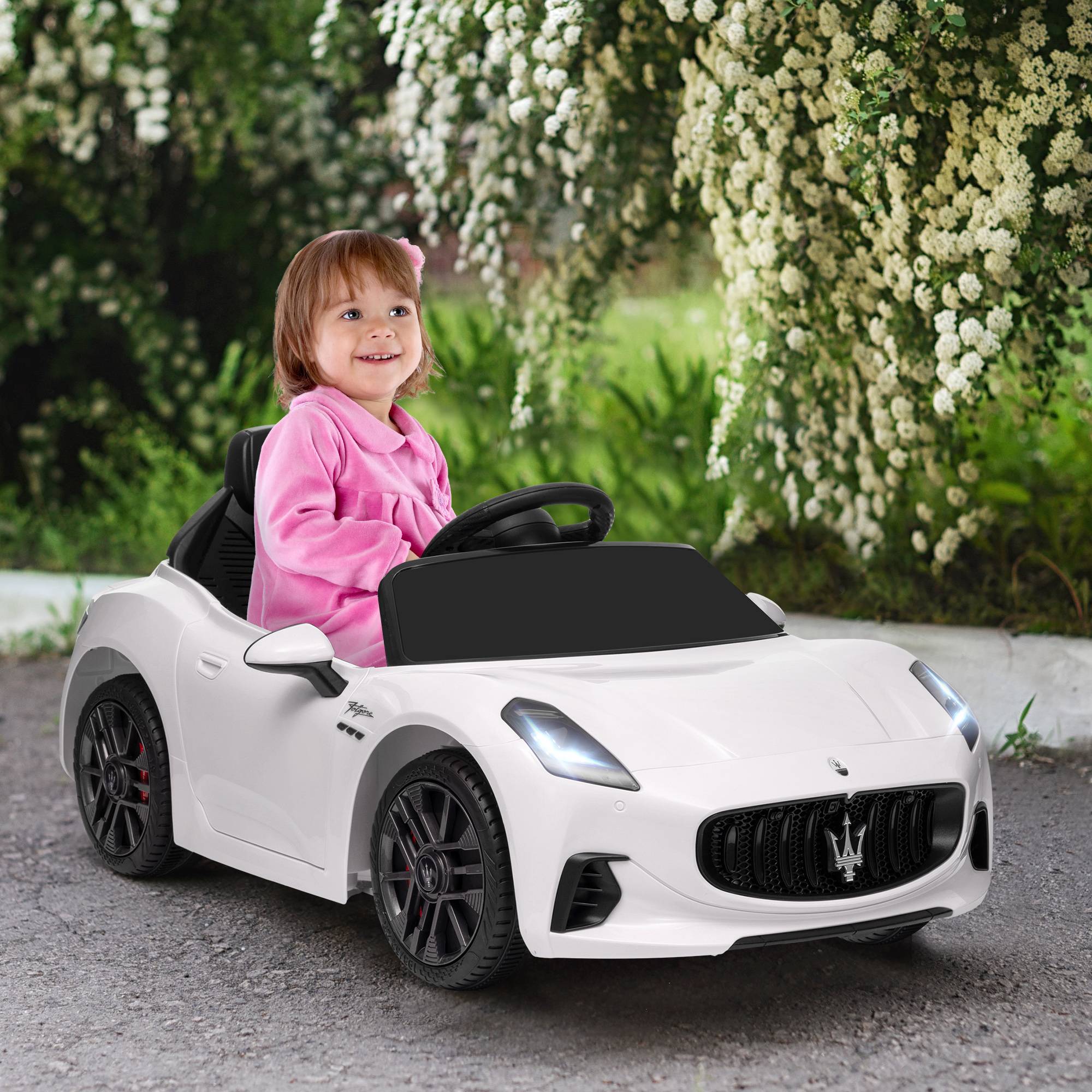 Voiture électrique pour enfants sous licence Maserati Gran Turismo Folgore, 12V avec télécommande, de 3 à 5 ans, blanc - Image 4