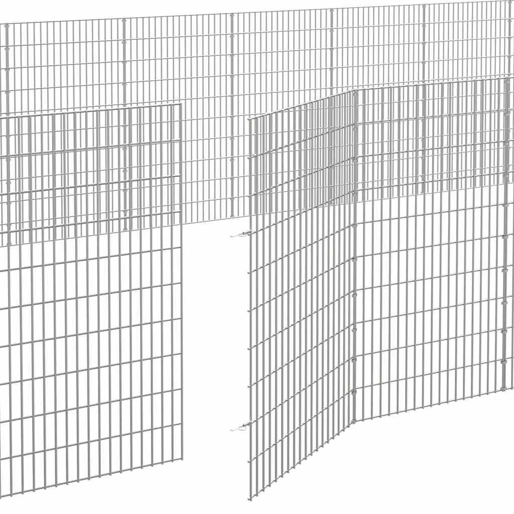 Enclos Géant Modulable 48 Panneaux Hauts 54x100 cm Fer Galvanisé pour Animaux - ComfortXL Pet Living - Image 7