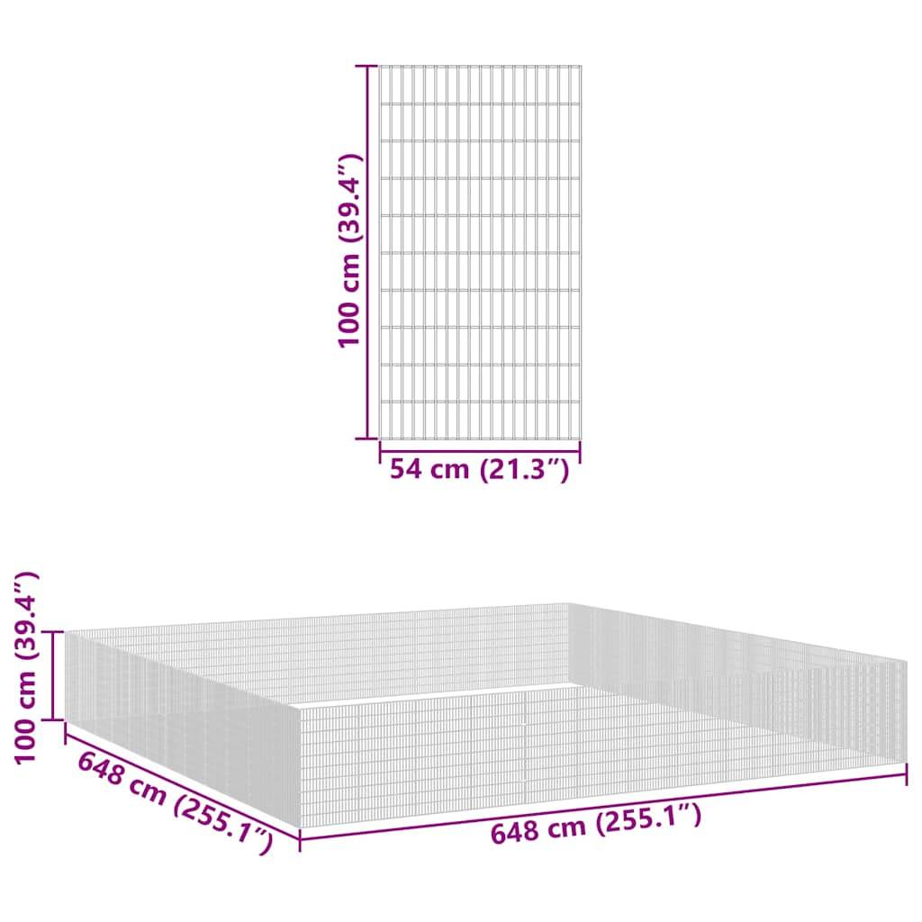 Enclos Géant Modulable 48 Panneaux Hauts 54x100 cm Fer Galvanisé pour Animaux - ComfortXL Pet Living - Image 8