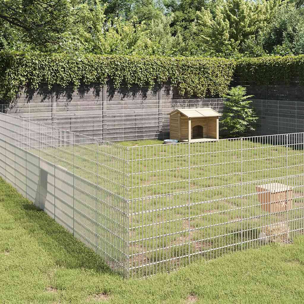 Enclos Géant Modulable 48 Panneaux Hauts 54x100 cm Fer Galvanisé pour Animaux - ComfortXL Pet Living - Image 1