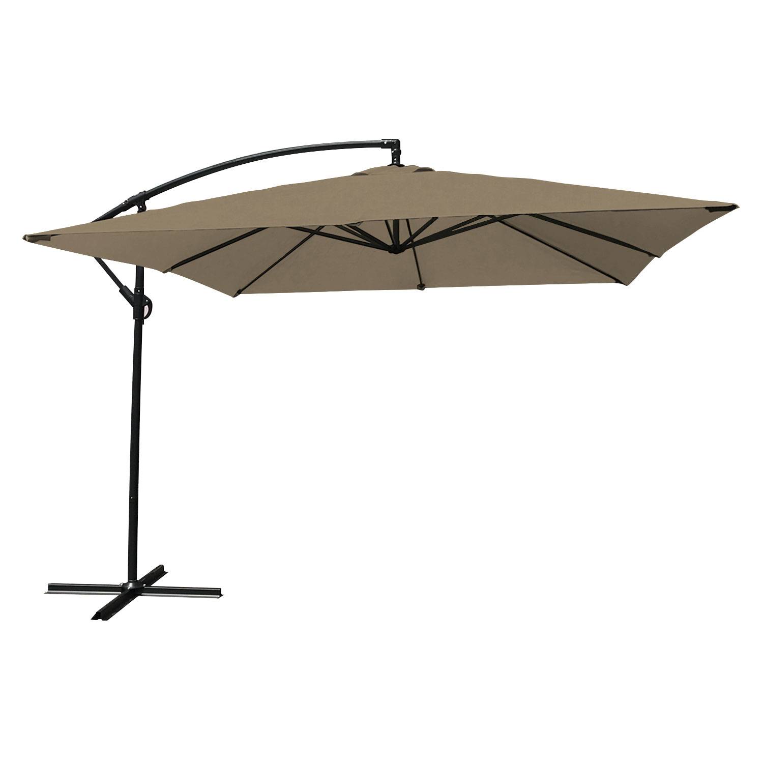 Parasol déporté MOLOKAI carré 2,7x2,7m taupe - HAPPY GARDEN - Imagen 1
