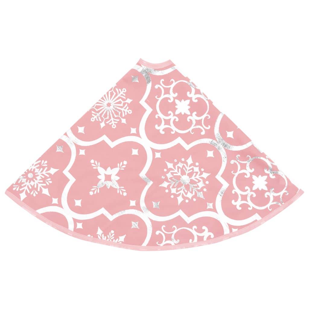 Jupe de sapin de Noël - Robe de sapin - Tapis de sapin de luxe avec chaussette Rose 150 cm Tissu - Image 5