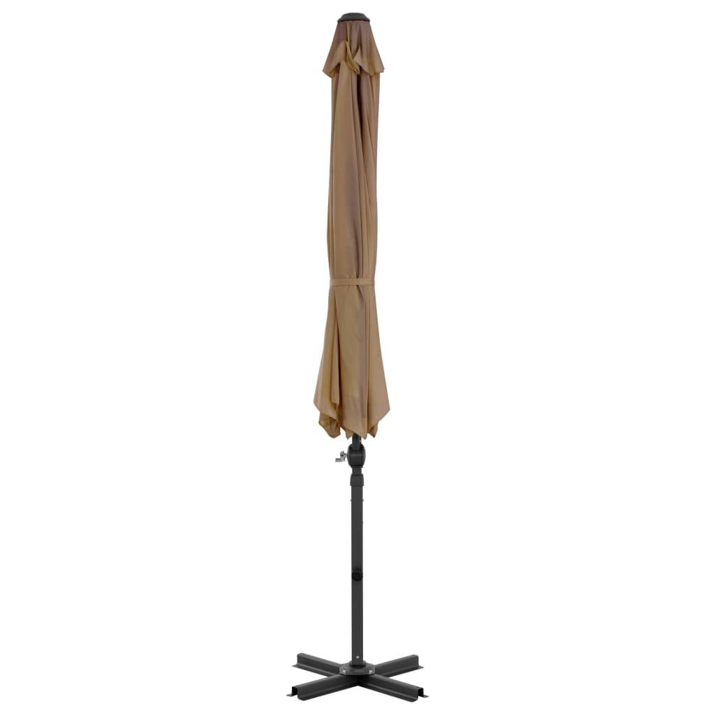 Helloshop26 - Parasol avec base portable diamètre 3 m taupe - Imagen 3