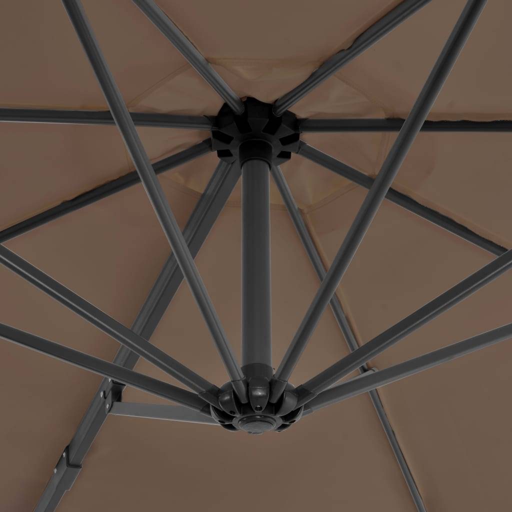 Helloshop26 - Parasol avec base portable diamètre 3 m taupe - Imagen 5