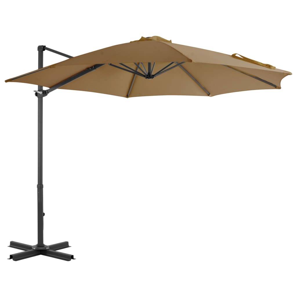Helloshop26 - Parasol avec base portable diamètre 3 m taupe - Imagen 2