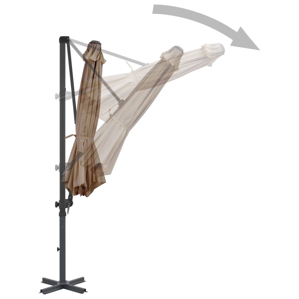 Helloshop26 - Parasol avec base portable diamètre 3 m taupe - Imagen 4