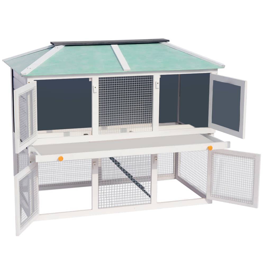 Vidaxl - Cage double pour animaux Bois vidaXL 170344 - Imagen 9