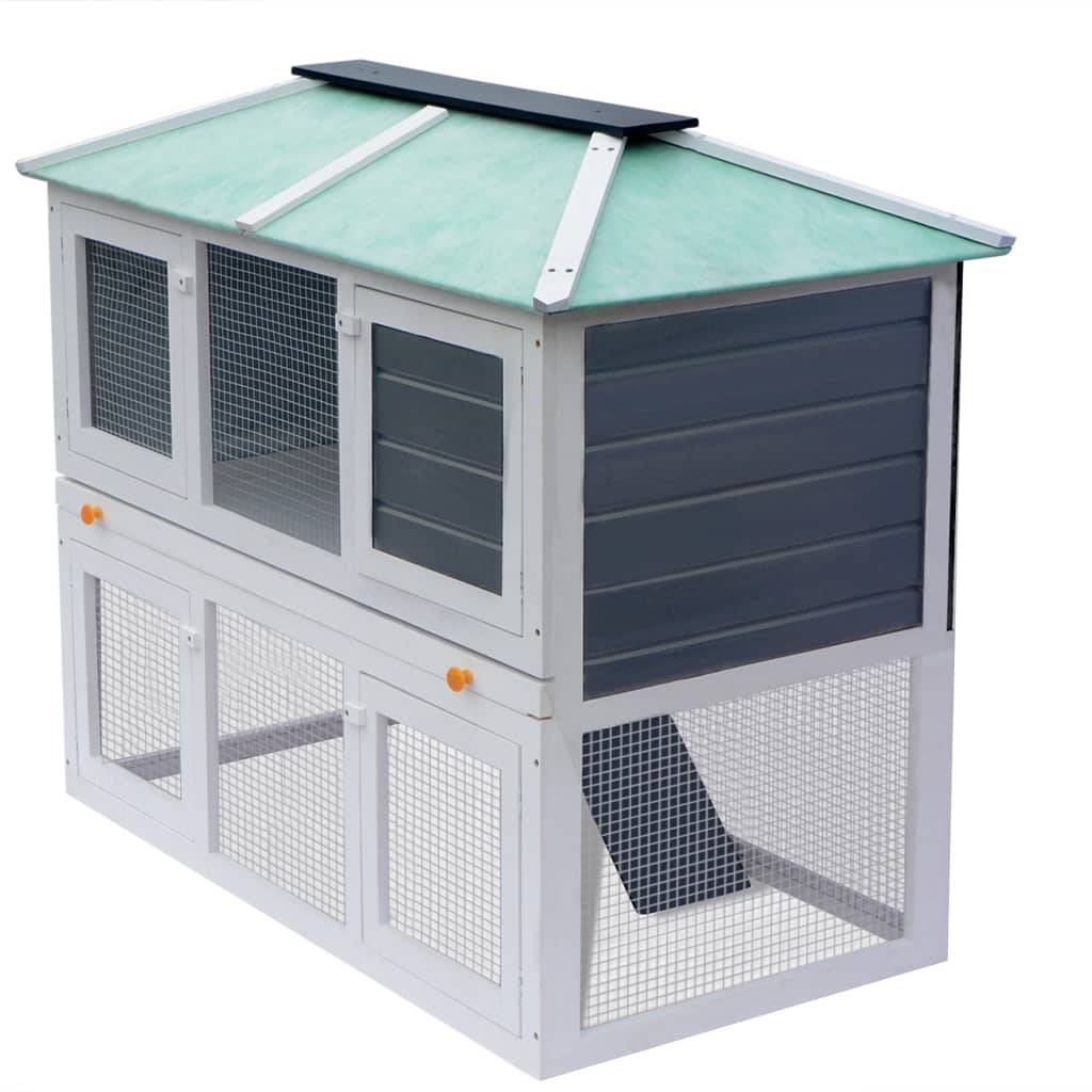 Vidaxl - Cage double pour animaux Bois vidaXL 170344 - Imagen 2