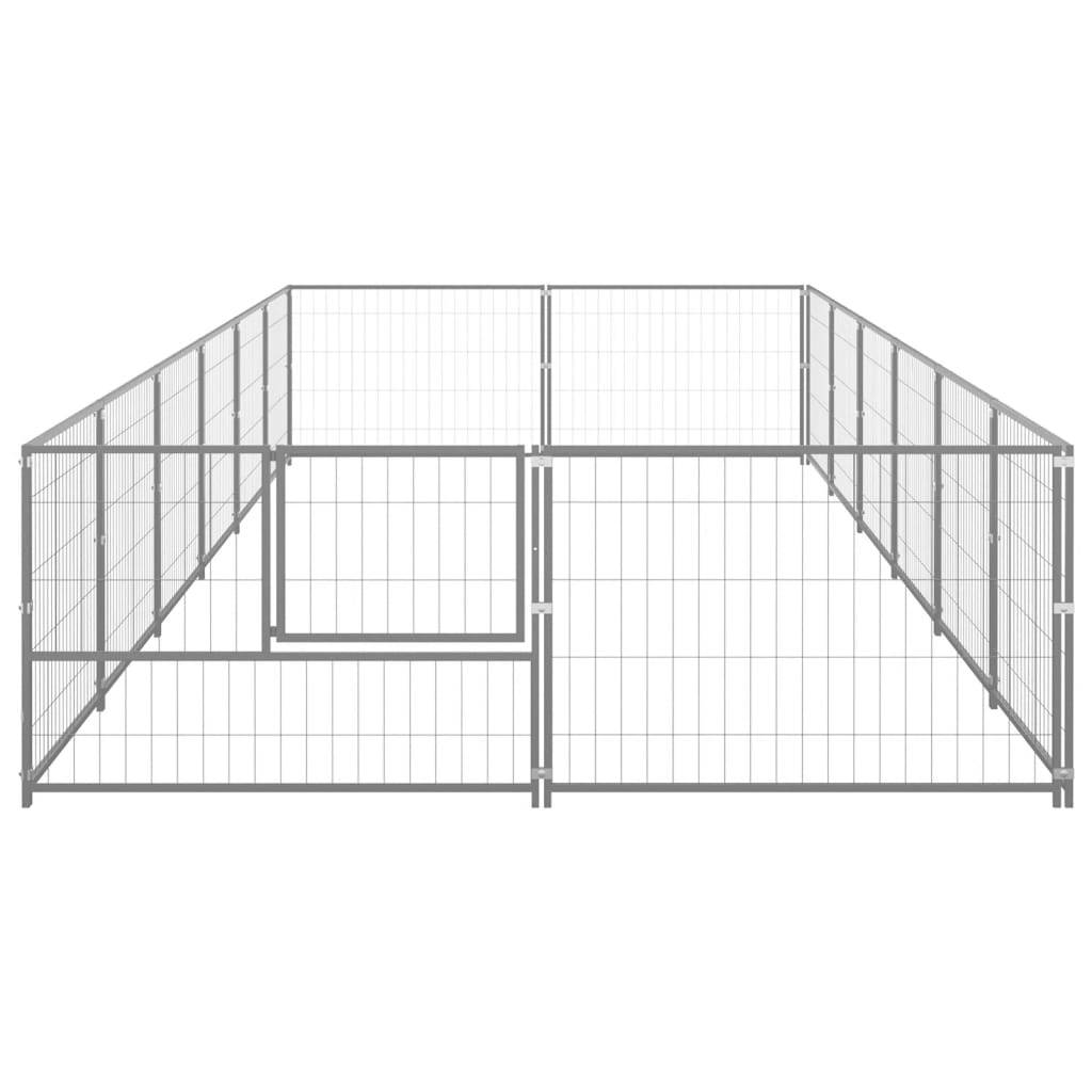 Vidaxl - Chenil Argenté 12 m² Acier vidaXL 3082122 - Imagen 5