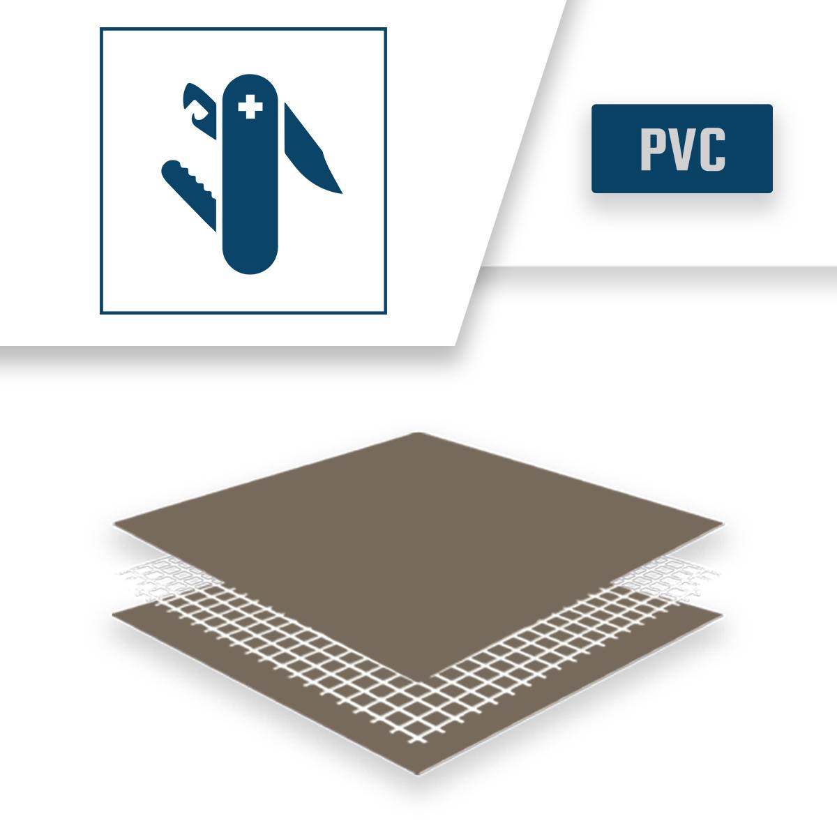 Bâche PVC 2,5x3 m Taupe - Garantie 8 ans - LP640MU - Bâche de protection étanche - Résistance Anti-UV TECPLAST - Imagen 5