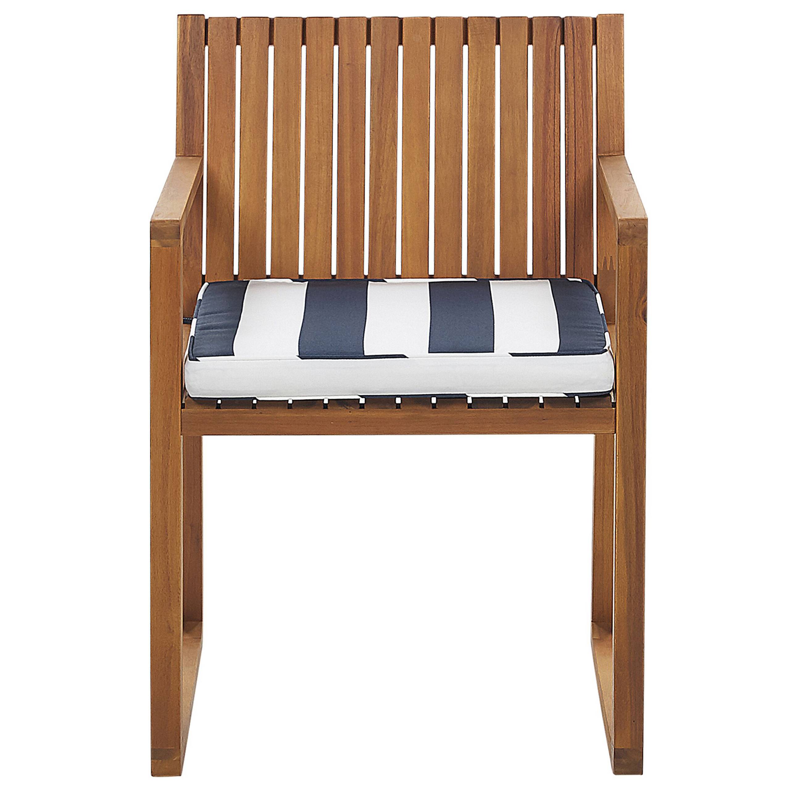 Beliani - Chaise de salle à manger Acacia Bleu marine SASSARI Beliani - Imagen 3