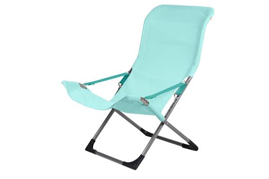 Fiam - Fauteuil FIESTA Acier ANTHRACITE Texfil AQUA 84/98x61x88/105 cm FIAM