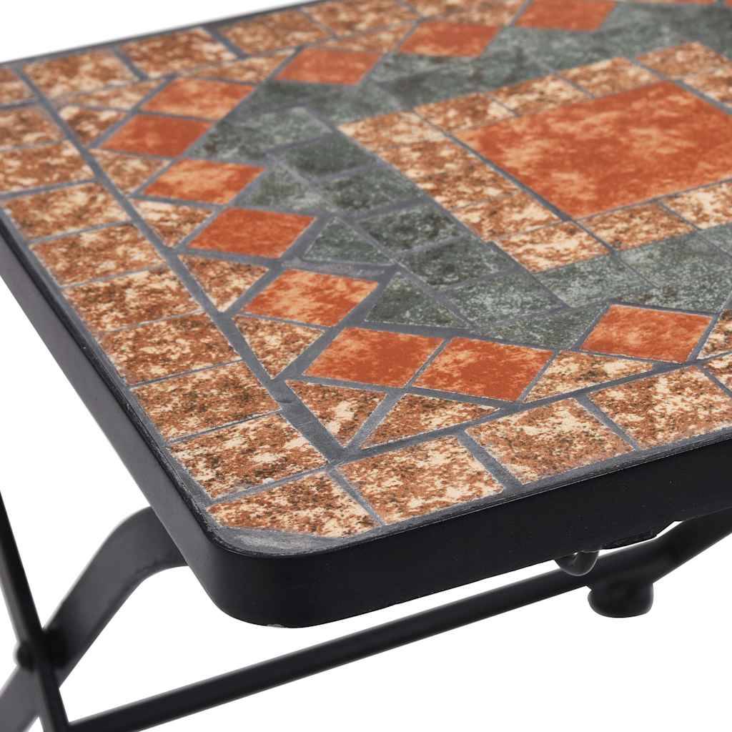 Vidaxl - Chaises pliantes Mosaic, lot de 2, orange/gris vidaXL 46718 - Imagen 5