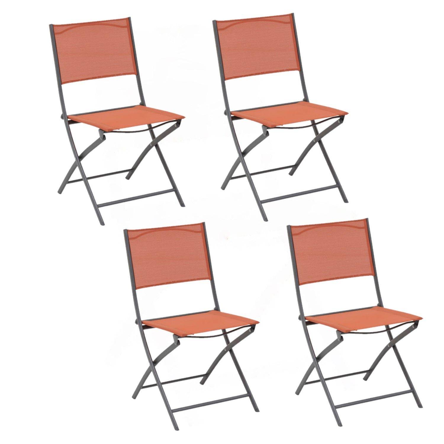 Sans Marque - Lot de 4 Chaises de jardin pliables Modula - Toilinux - Imagen 1