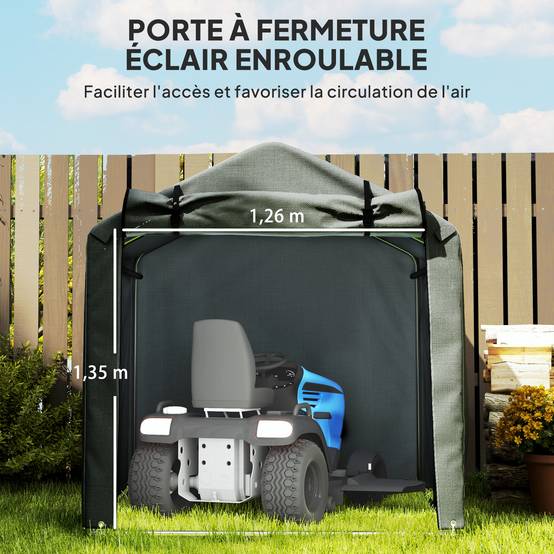 Abri Vélo Extérieur 2 x 1,6 x 1,65 m Cadre Métal Galvanisé Imperméable Résistant aux UV - Image 8