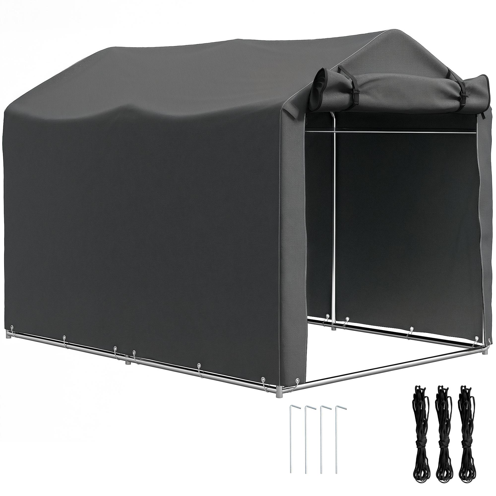 Abri Vélo Extérieur 2 x 1,6 x 1,65 m Cadre Métal Galvanisé Imperméable Résistant aux UV
