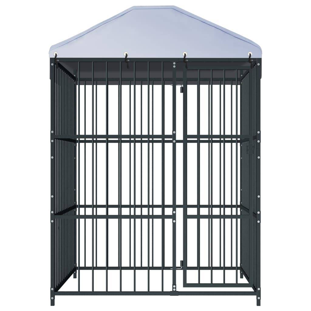 Helloshop26 - Chenil extérieur cage enclos parc animaux chien d'extérieur avec toit pour chiens 150 x 150 x 210 cm - Imagen 2