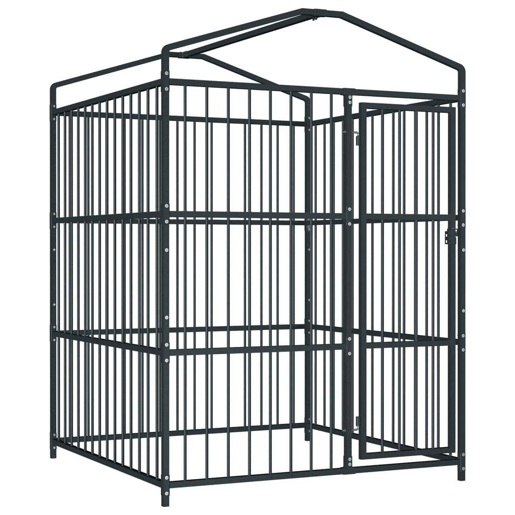 Helloshop26 - Chenil extérieur cage enclos parc animaux chien d'extérieur avec toit pour chiens 150 x 150 x 210 cm - Imagen 3