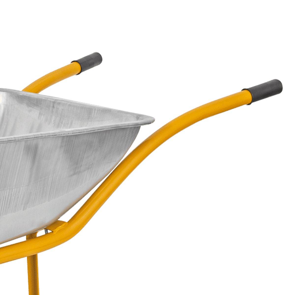 Brouette de chantier 85 Litres Galvanisée Caisse carrée Roues gonflées VITO - Imagen 2