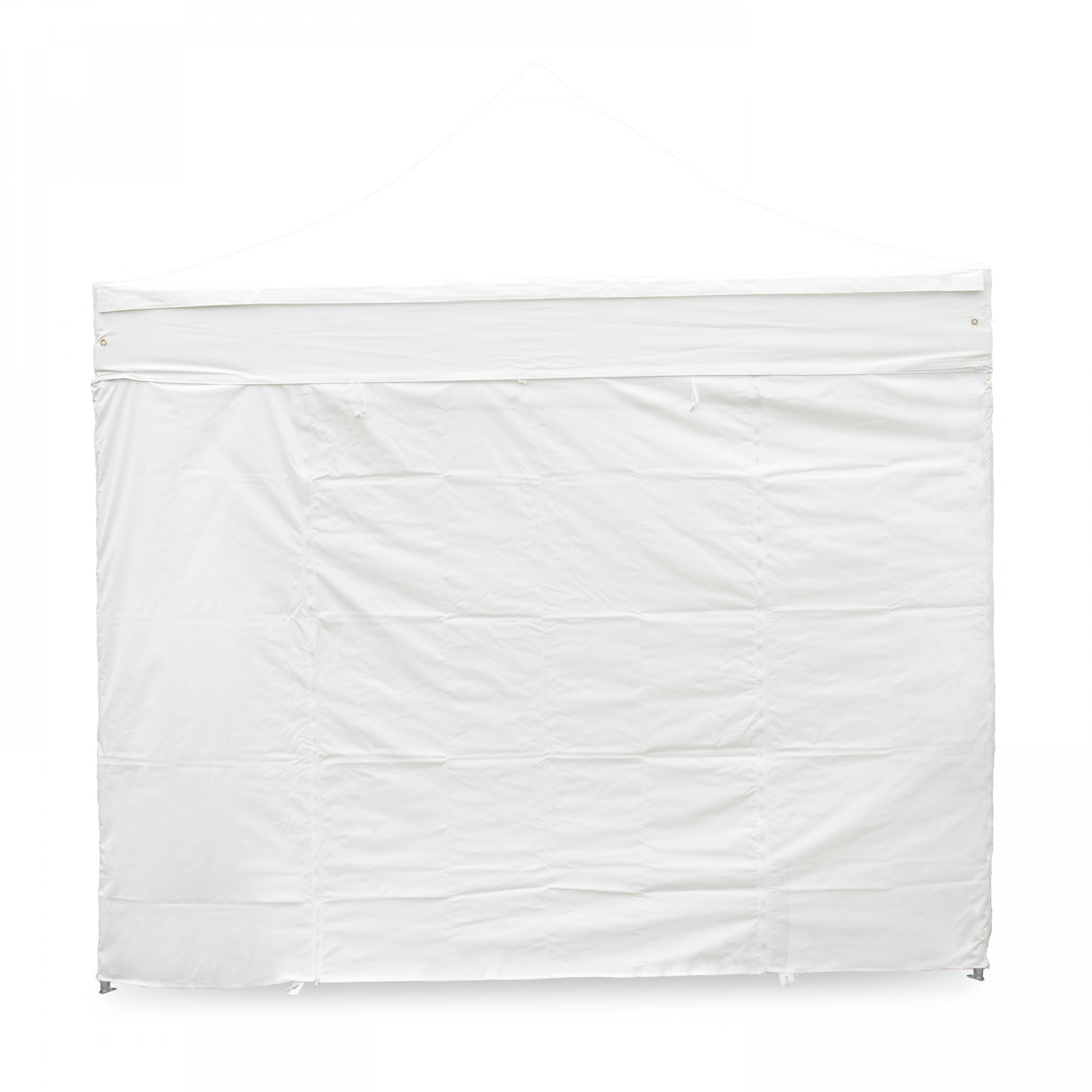 Oviala - Mur porte zippable pour tente pliante Pro 40mm 3m blanc - Oviala - Imagen 2