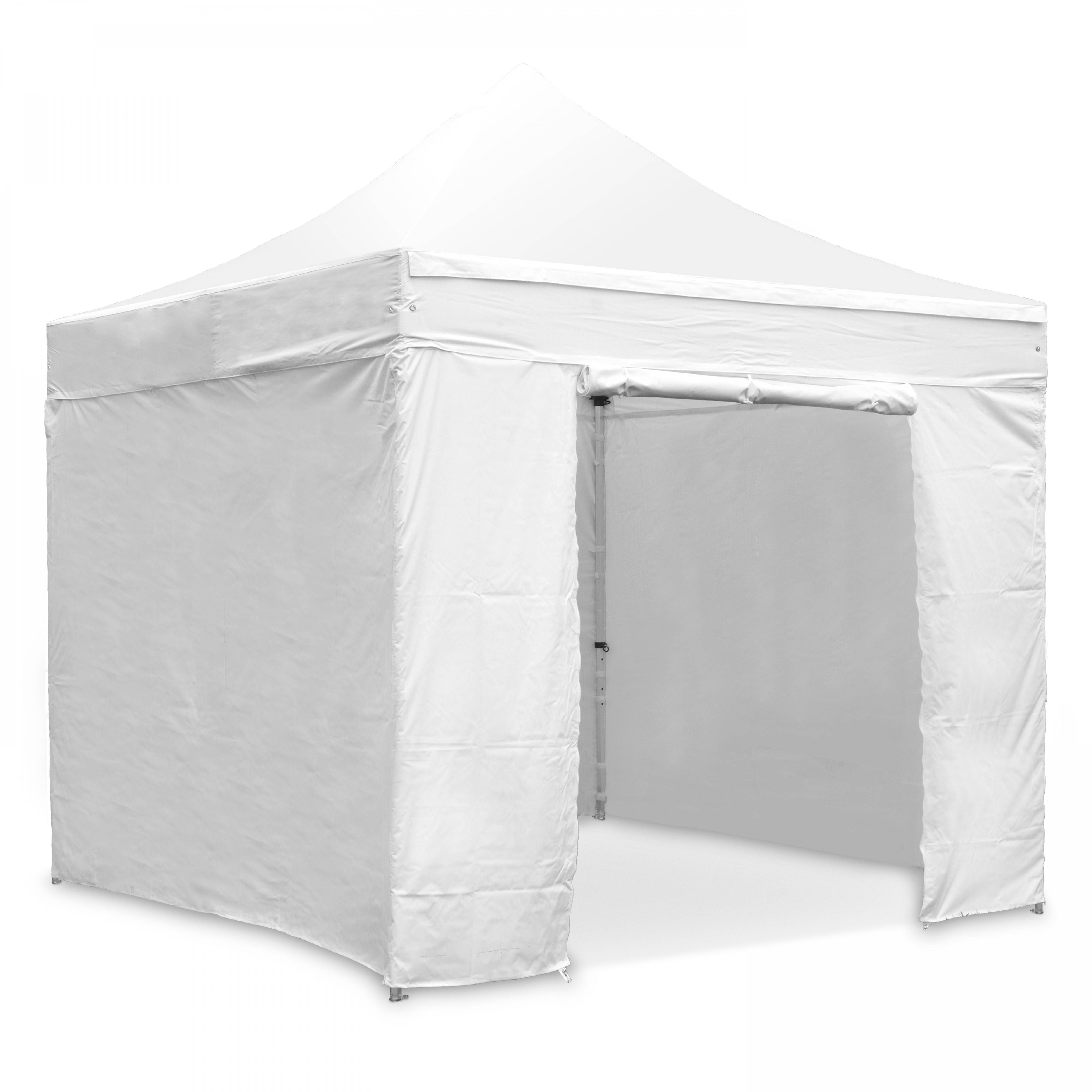 Oviala - Mur porte zippable pour tente pliante Pro 40mm 3m blanc  - Oviala - Imagen 3