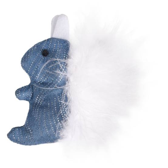 Jouet Ecureuil Medy bleu taille 8.5 x 9.5 cm pour chat - Image 1