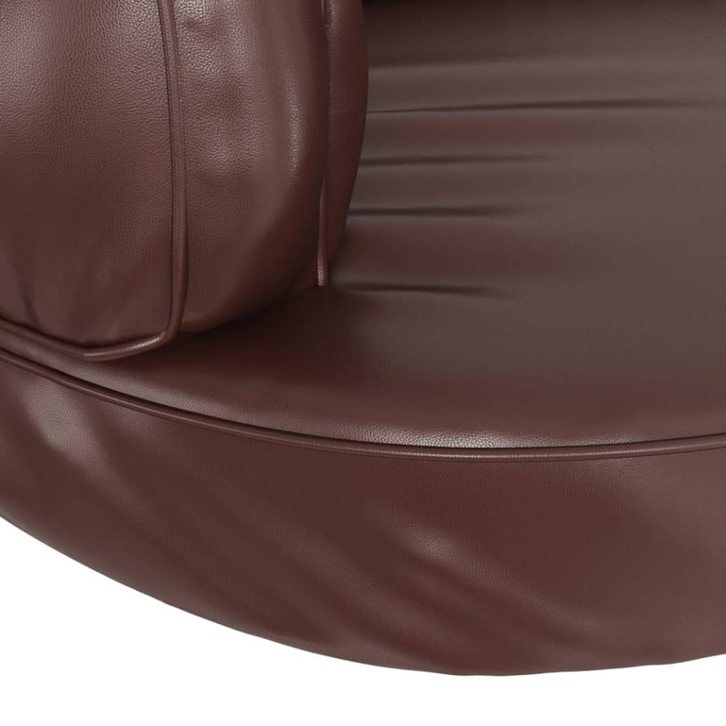 Vidaxl - Lit pour chien ergonomique Mousse Marron 75x53 cm Similicuir vidaXL 171320 - Imagen 4