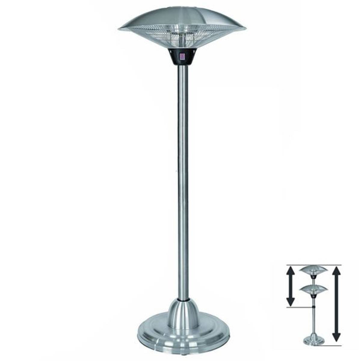 Parasol chauffant ELEKTRIC 2000W infrarouges Mat téléscopique Hauteur réglable 1.80 à 2.10m KEMPER - Imagen 3