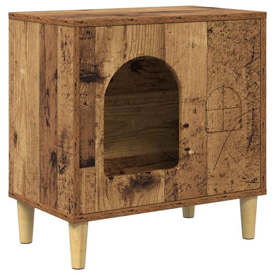 Vidaxl - Maison pour chat Bois ancien 51 x 30 x 52 cm Bois d'ingénierie vidaXL 8000669 - Image 2
