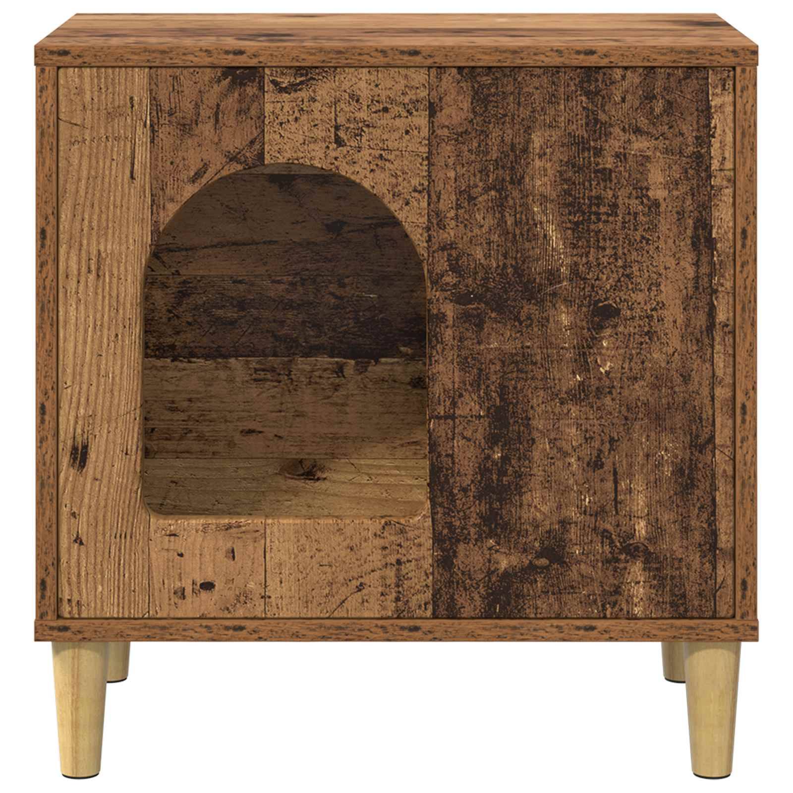 Vidaxl - Maison pour chat Bois ancien 51 x 30 x 52 cm Bois d'ingénierie vidaXL 8000669 - Image 6