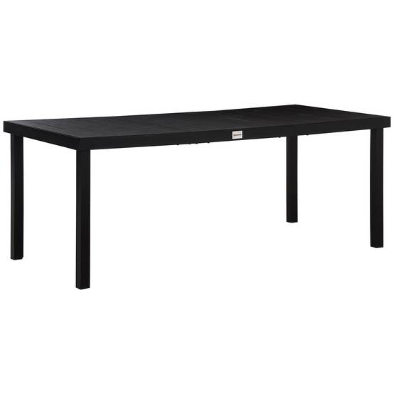 Table de jardin aluminium terrasse 8 personnes plateau imperméable noir 190x90 - ComfortXL Outdoor Living - Image 2